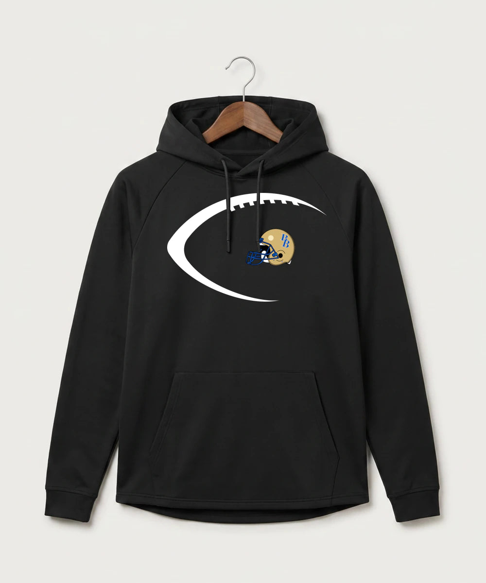Braham Area High School Football (Boys) - Black Hoodie - Full Front