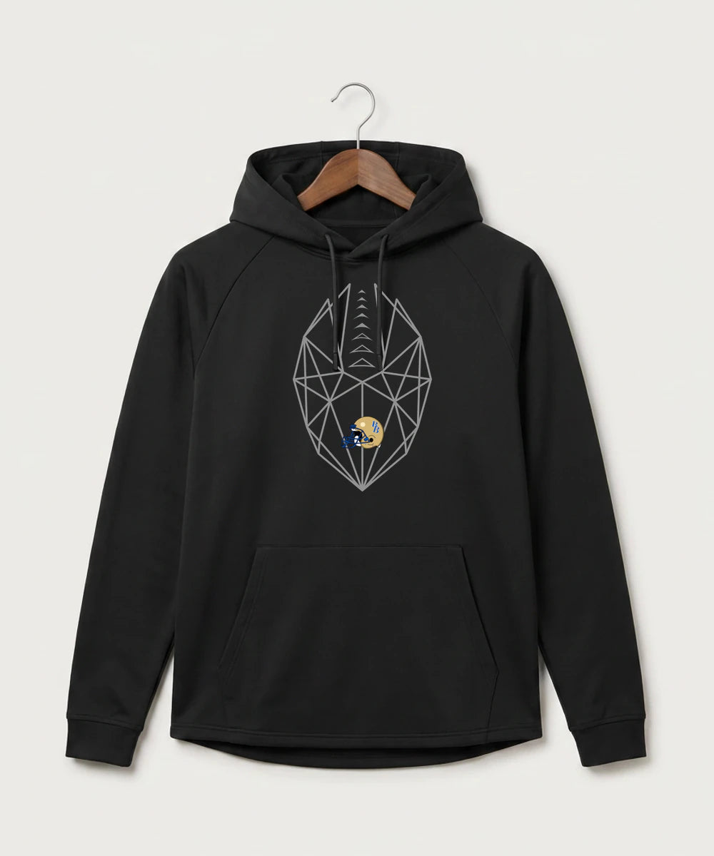 Braham Area High School Football (Boys) - Black Hoodie - Full Front