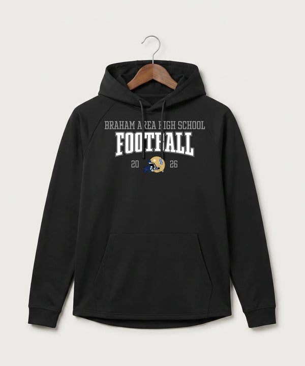 Braham Area High School Football (Boys) - Black Hoodie - Full Front