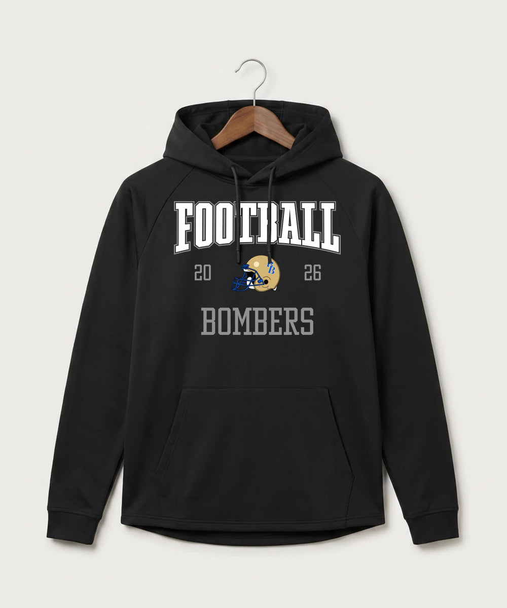 Braham Area High School Football (Boys) - Black Hoodie - Full Front