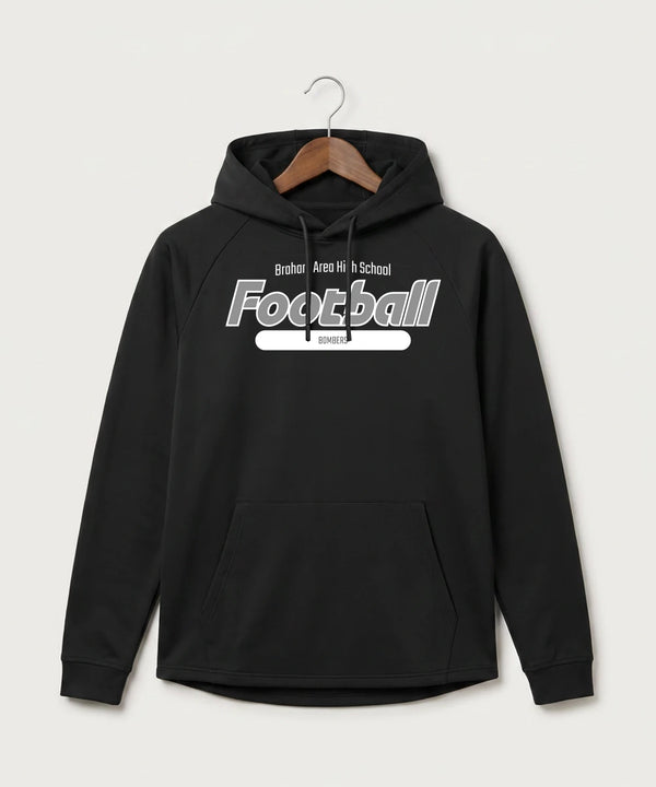Braham Area High School Football (Boys) - Black Hoodie - Full Front