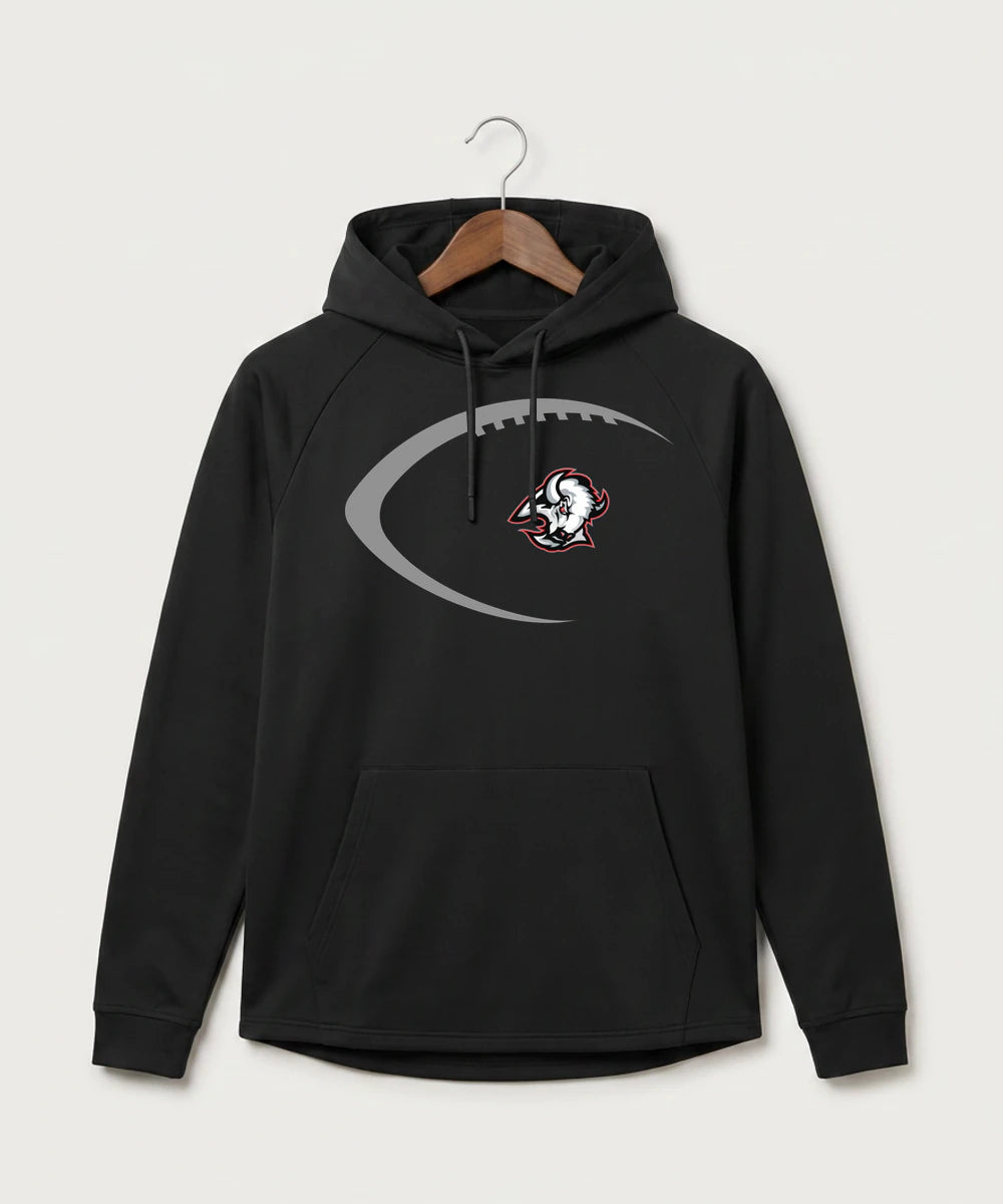 Buffalo High School Football (Boys) - Black Hoodie - Full Front
