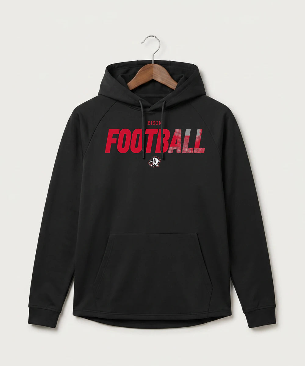 Buffalo High School Football (Boys) - Black Hoodie - Full Front