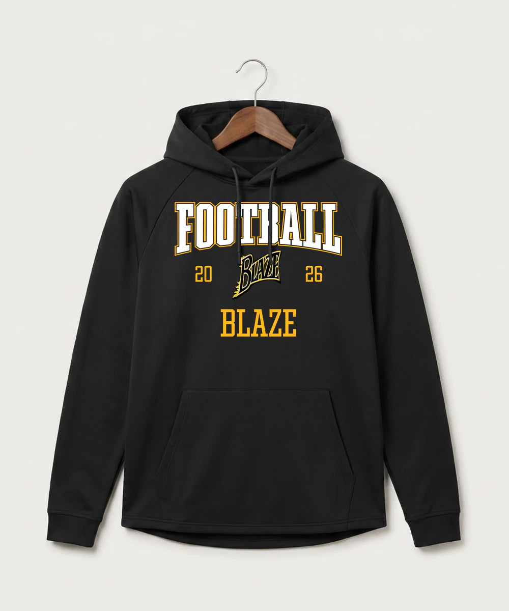 Burnsville High School Football (Boys) - Black Hoodie - Full Front