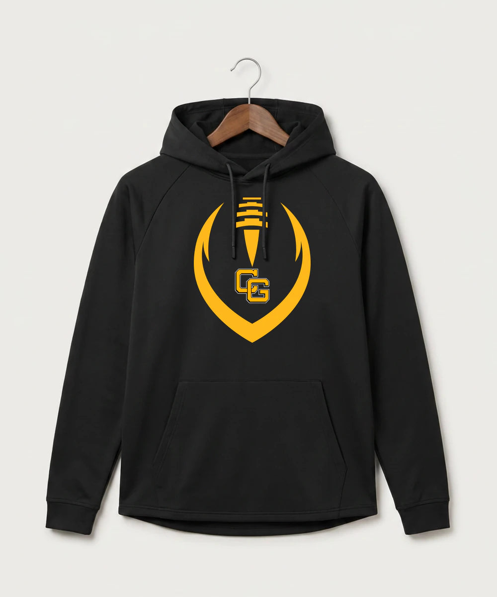 Clearbrook Gonvick High School Football (Boys) - Black Hoodie - Full Front