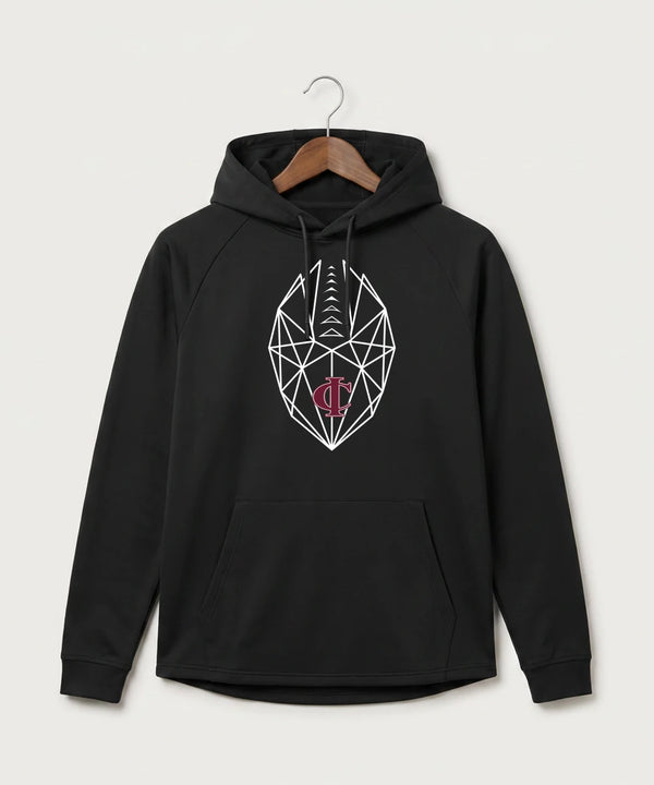 Crosby Ironton High School Football (Boys) - Black Hoodie - Full Front