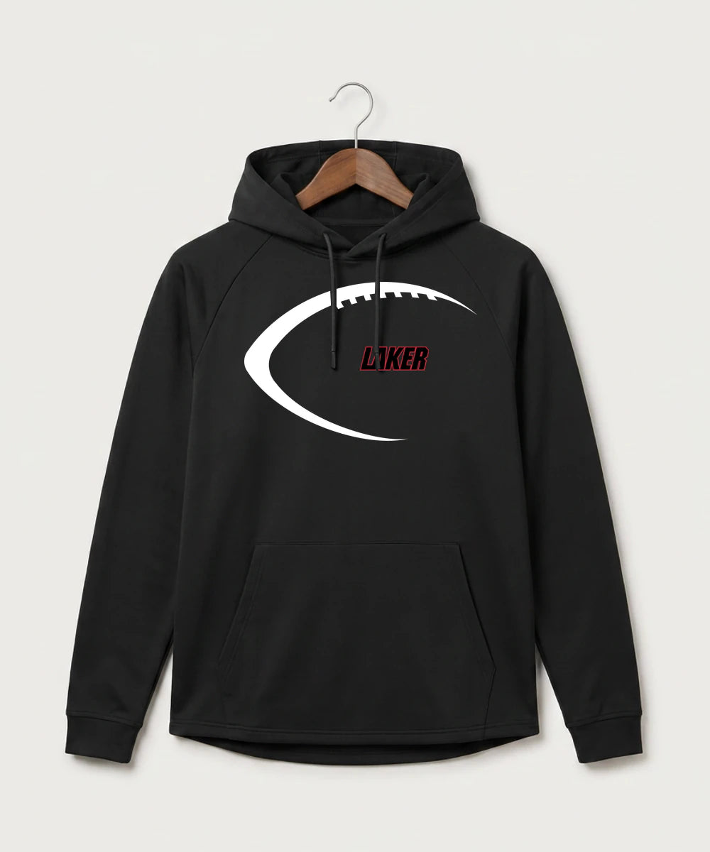 Detroit Lakes Community High School Football (Boys) - Black Hoodie - Full Front