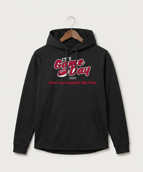 Detroit Lakes Community High School Football (Boys) - Black Hoodie - Full Front