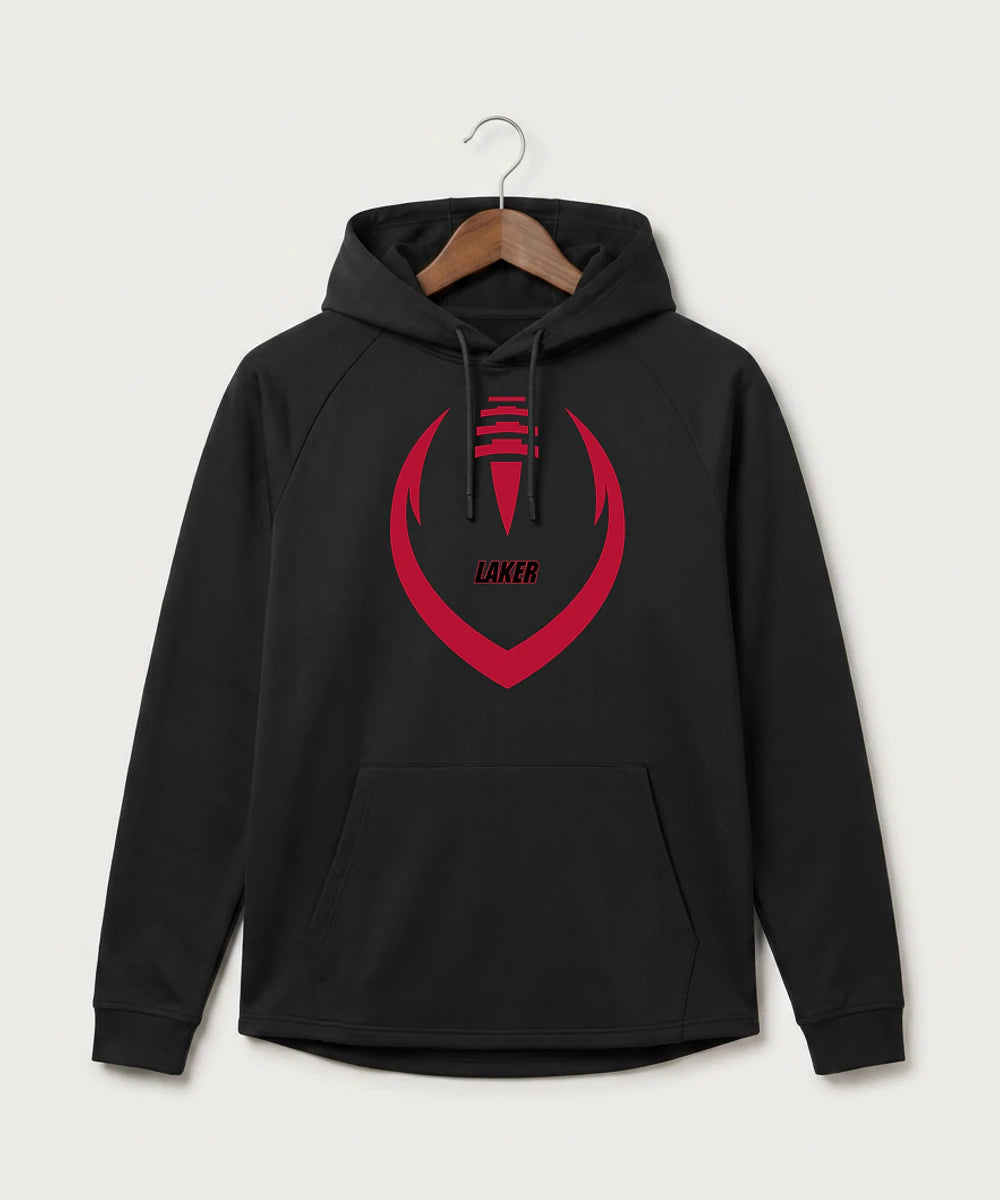 Detroit Lakes Community High School Football (Boys) - Black Hoodie - Full Front