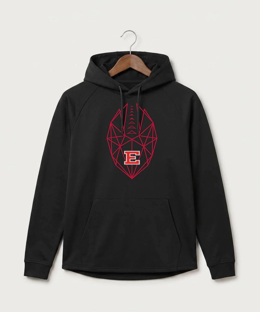 Duluth East High School Football (Boys) - Black Hoodie - Full Front