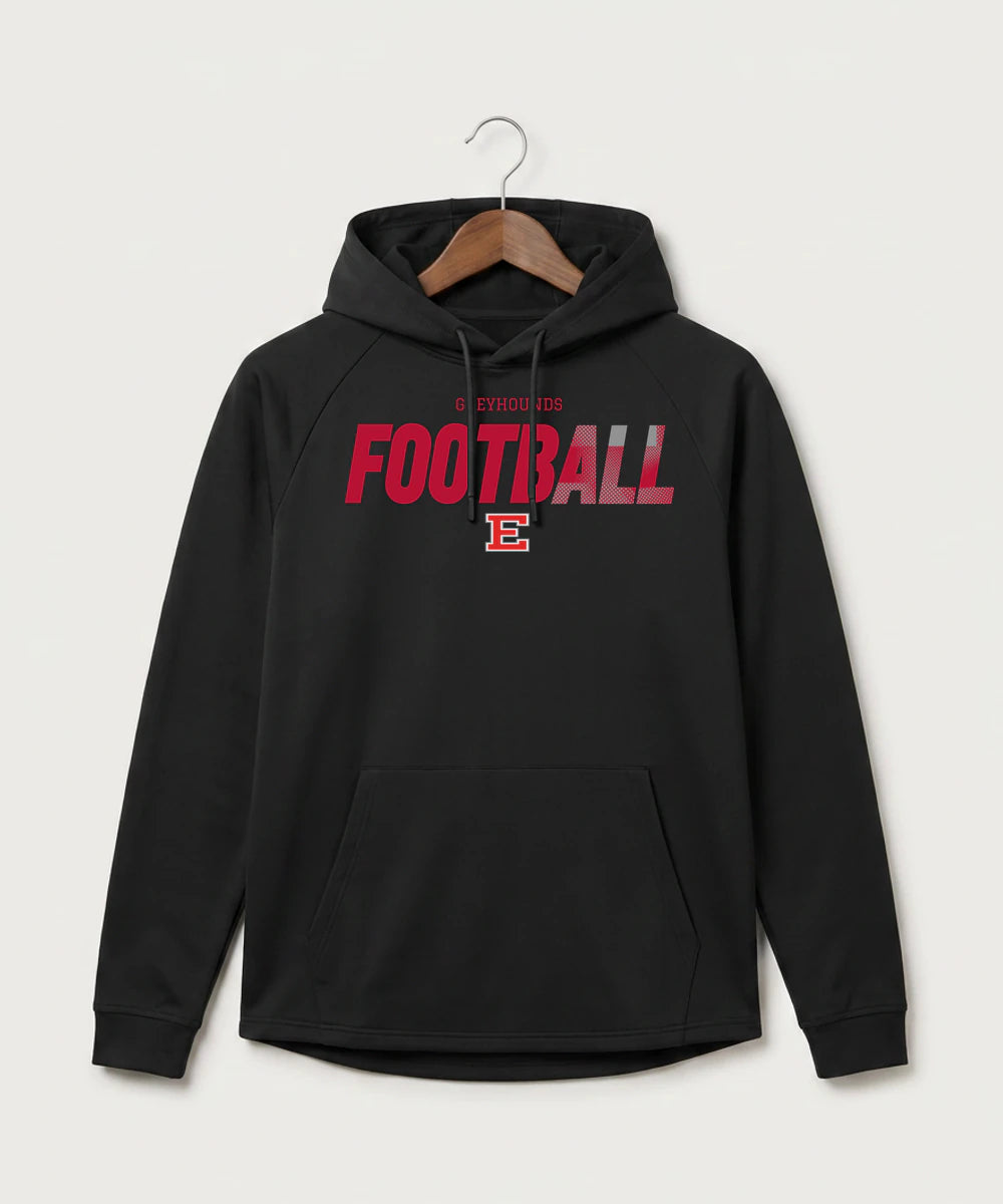 Duluth East High School Football (Boys) - Black Hoodie - Full Front