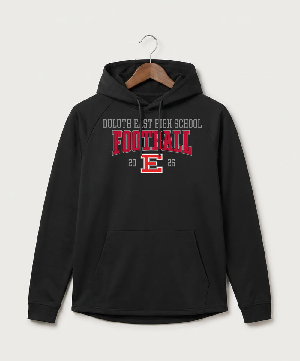 Duluth East High School Football (Boys) - Black Hoodie - Full Front
