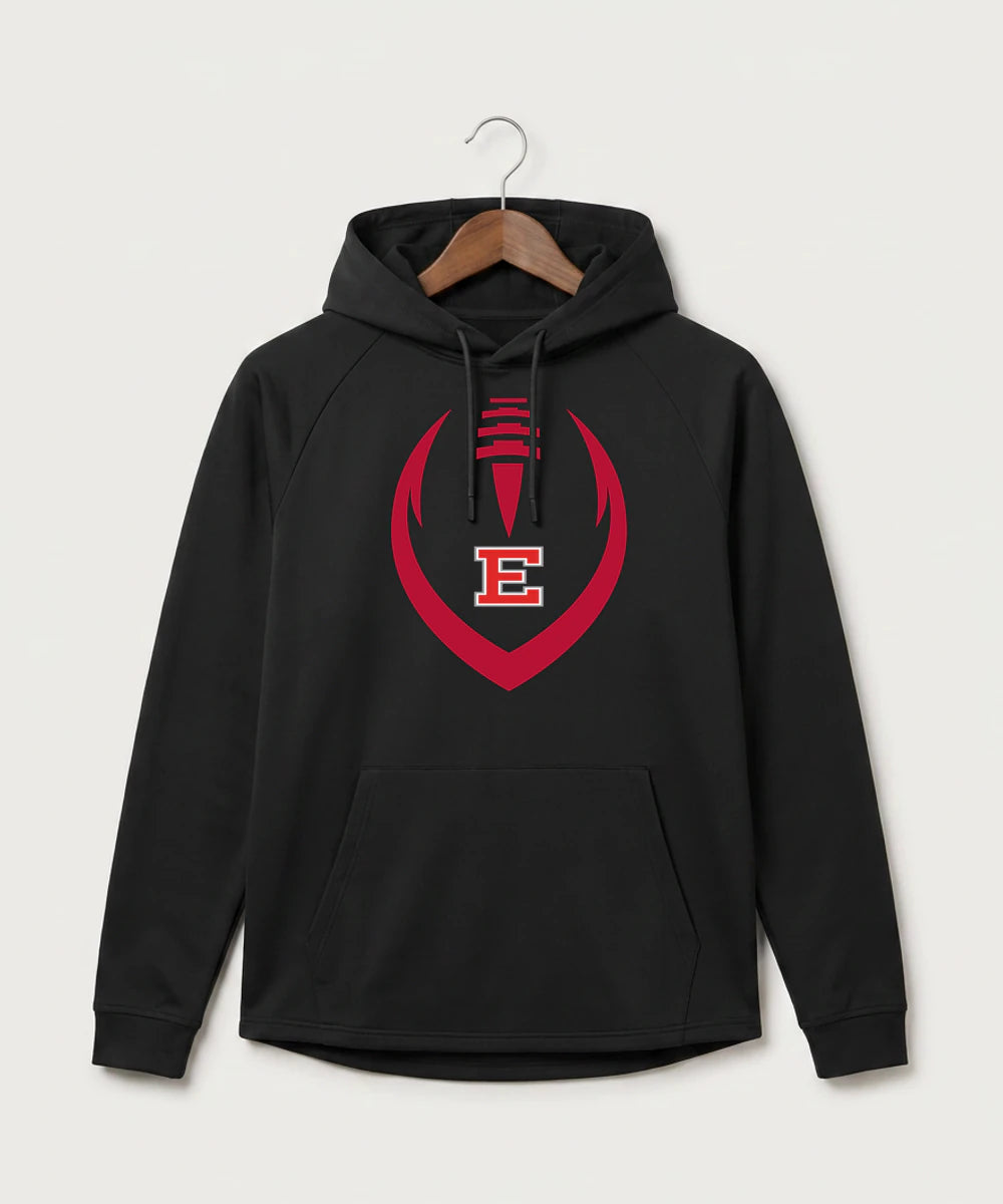 Duluth East High School Football (Boys) - Black Hoodie - Full Front