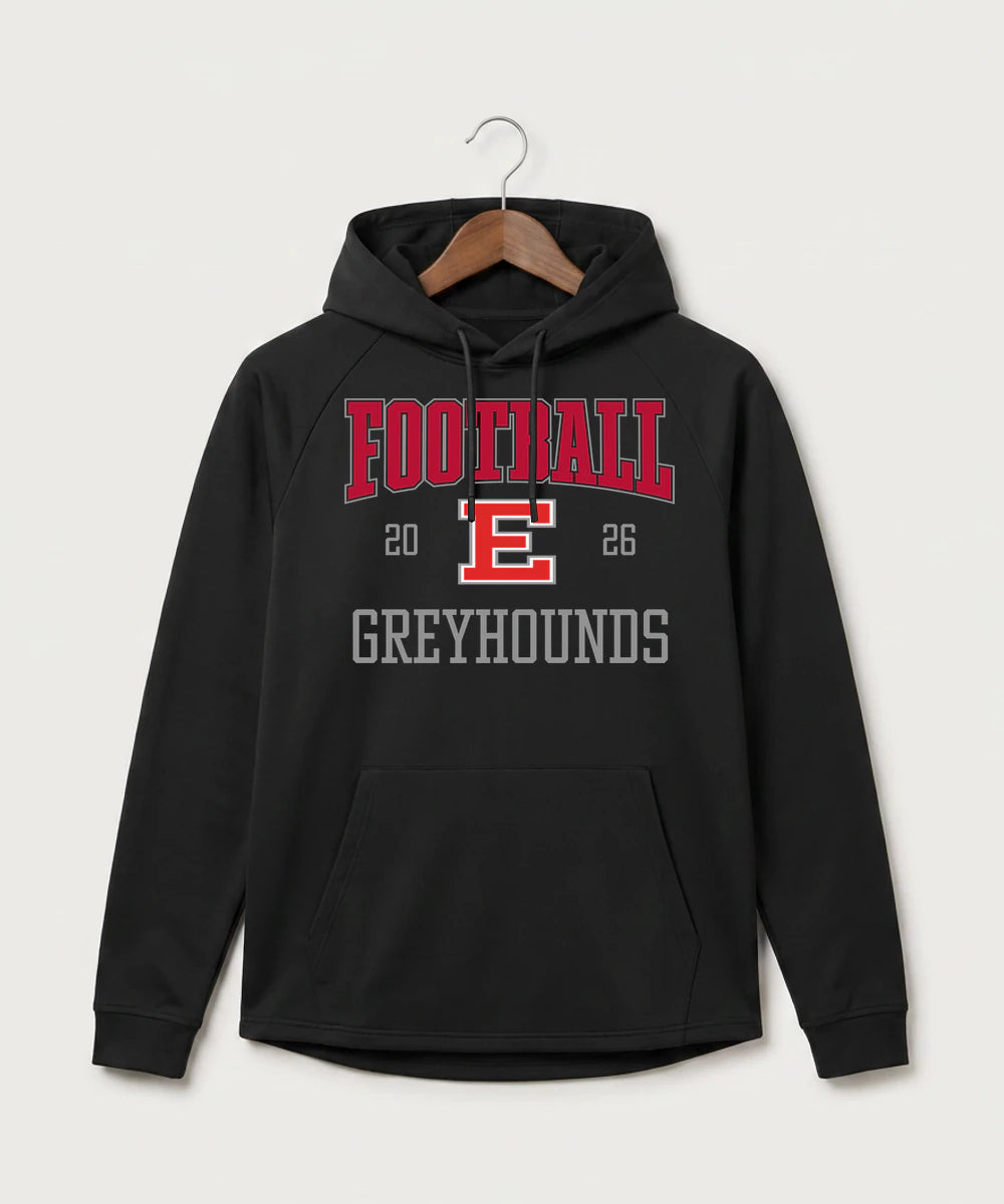Duluth East High School Football (Boys) - Black Hoodie - Full Front