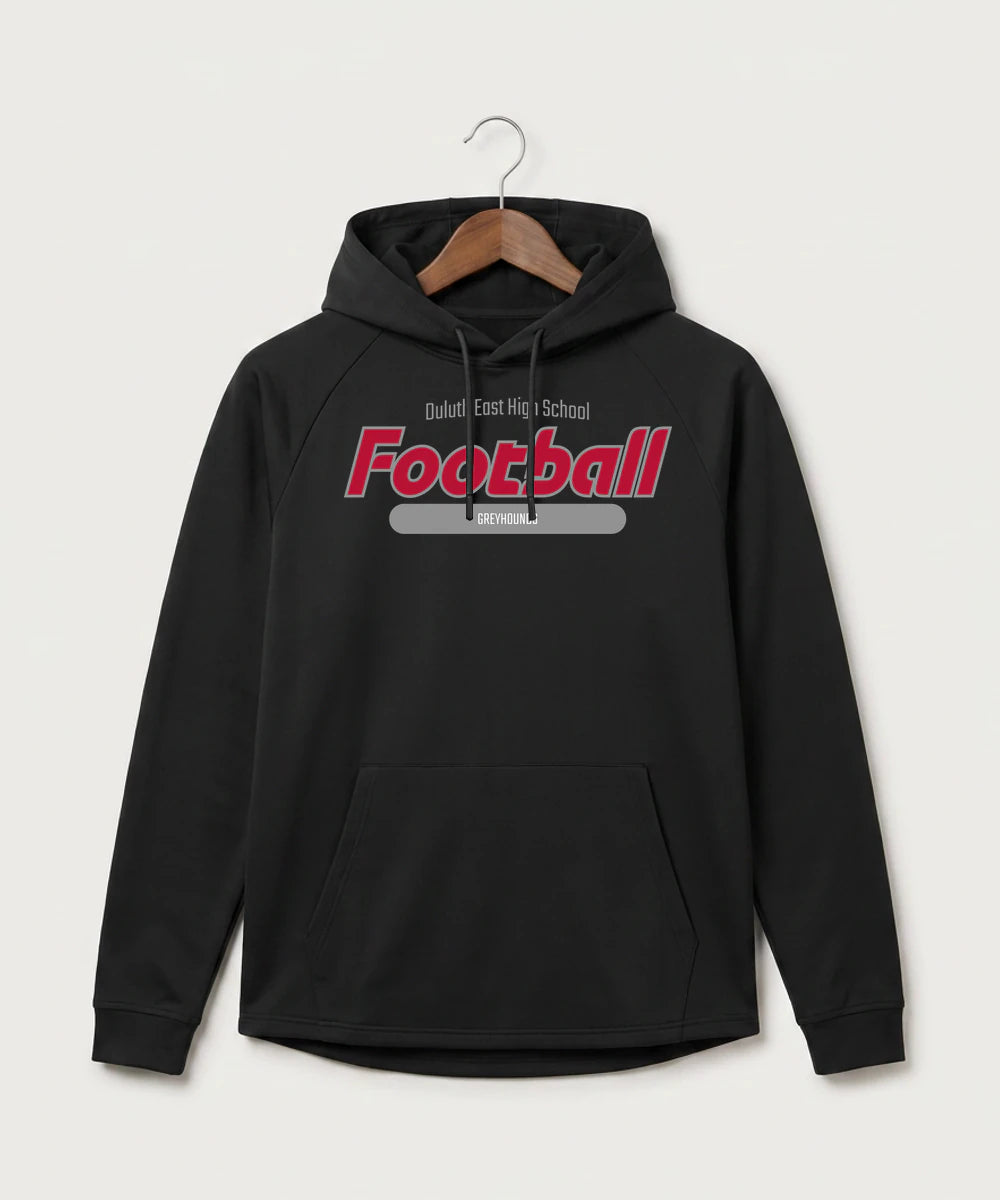 Duluth East High School Football (Boys) - Black Hoodie - Full Front