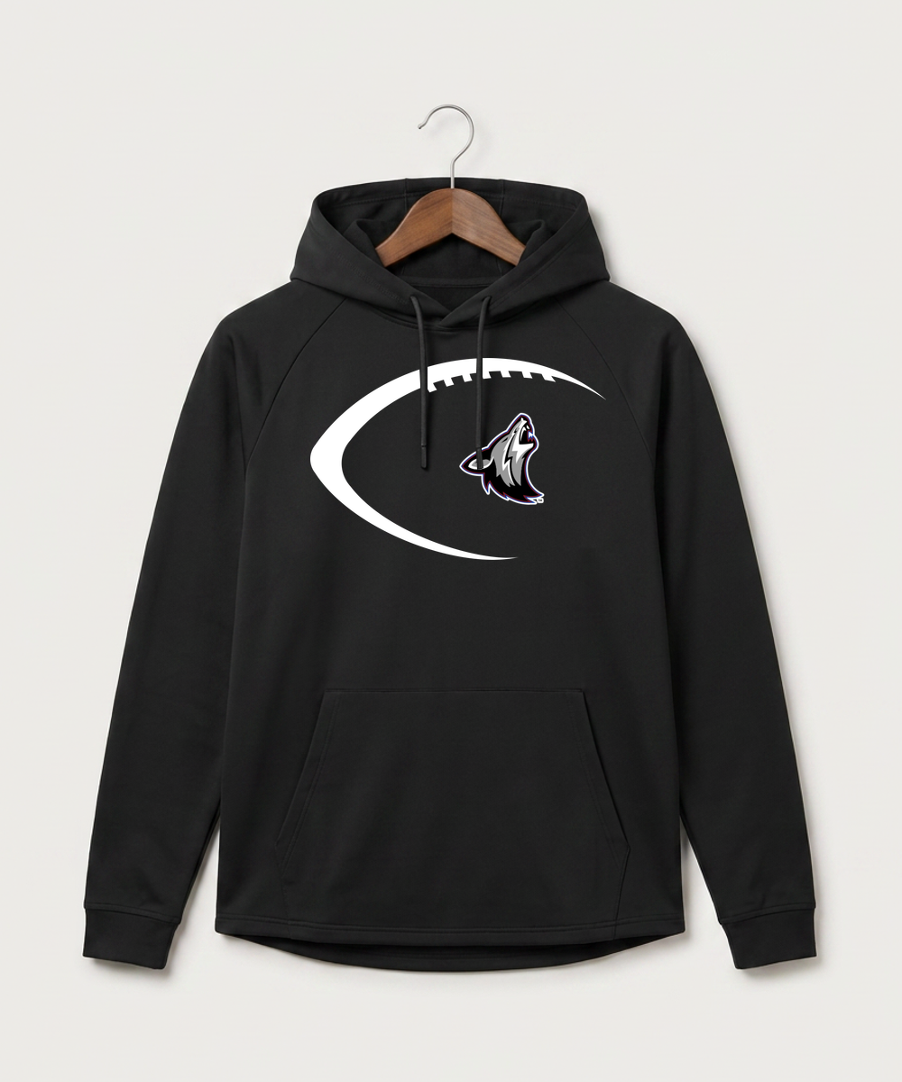 Heron Lake-Okabena High School Football (Boys) - Black Hoodie - Full Front
