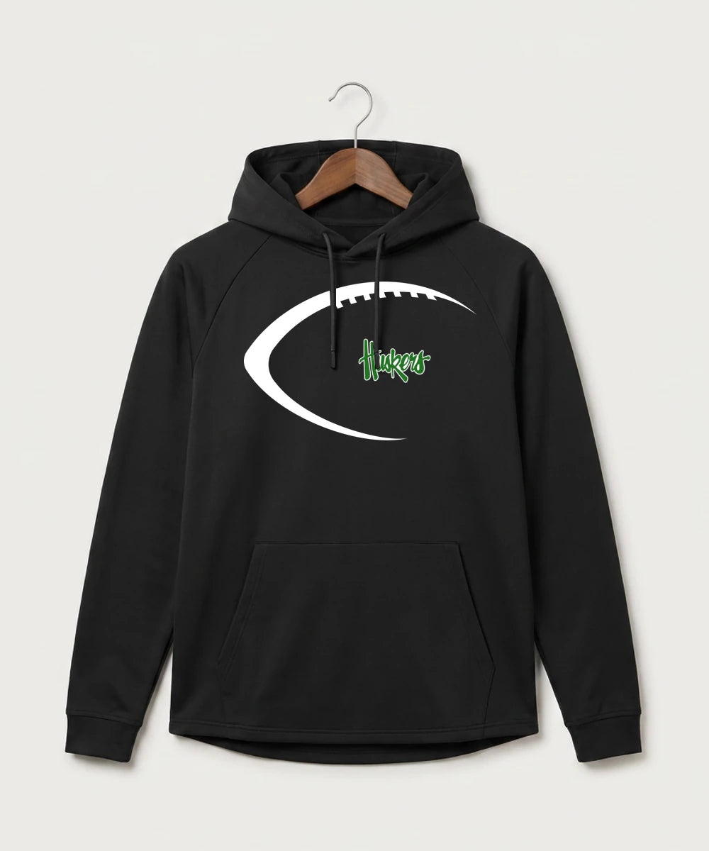 Holdingford High School Football (Boys) - Black Hoodie - Full Front