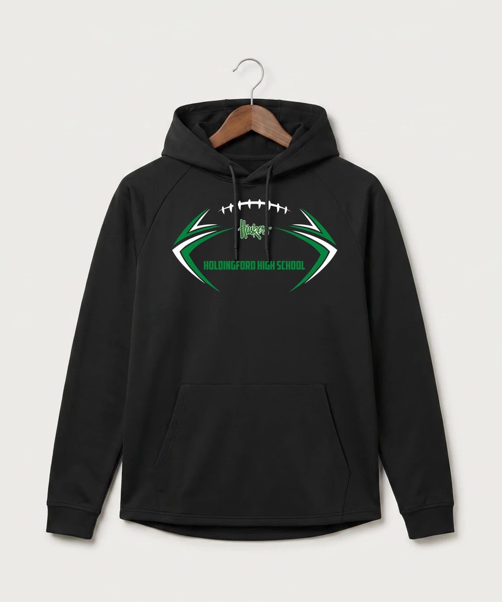 Holdingford High School Football (Boys) - Black Hoodie - Full Front