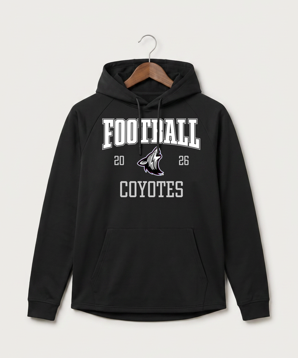Heron Lake-Okabena High School Football (Boys) - Black Hoodie - Full Front