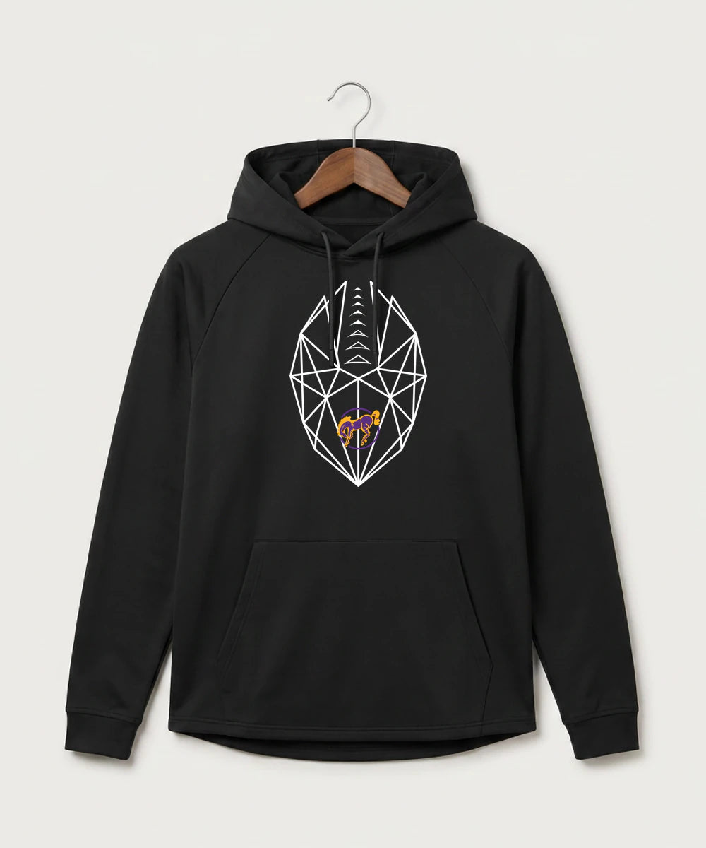International Falls High School Football (Boys) - Black Hoodie - Full Front