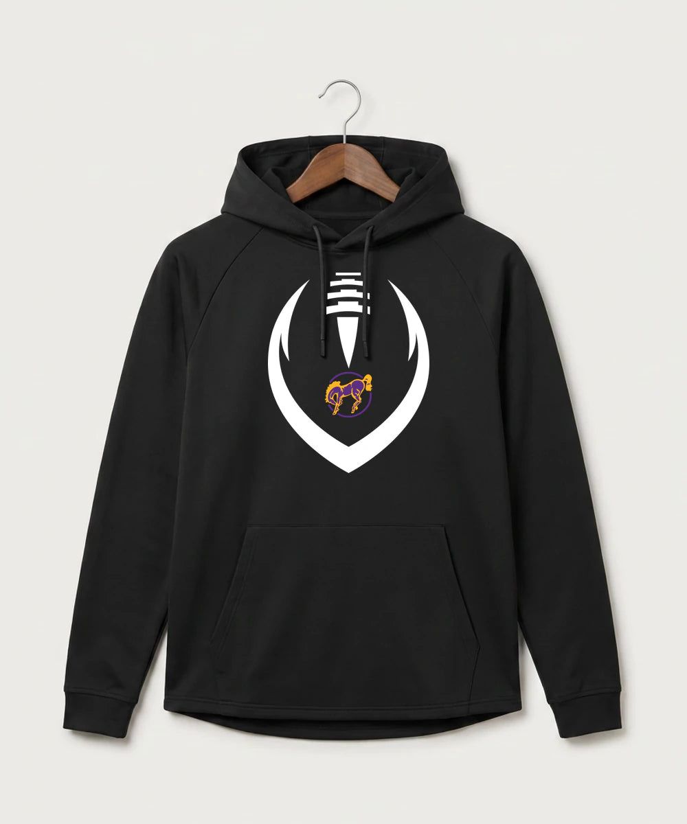 International Falls High School Football (Boys) - Black Hoodie - Full Front