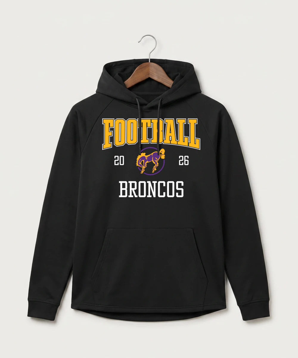 International Falls High School Football (Boys) - Black Hoodie - Full Front