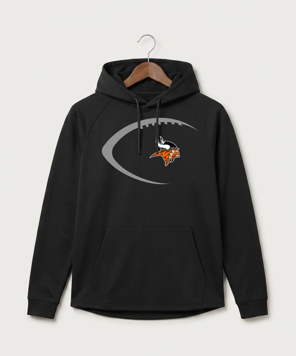 Littlefork Big Falls High School Football (Boys) - Black Hoodie - Full Front