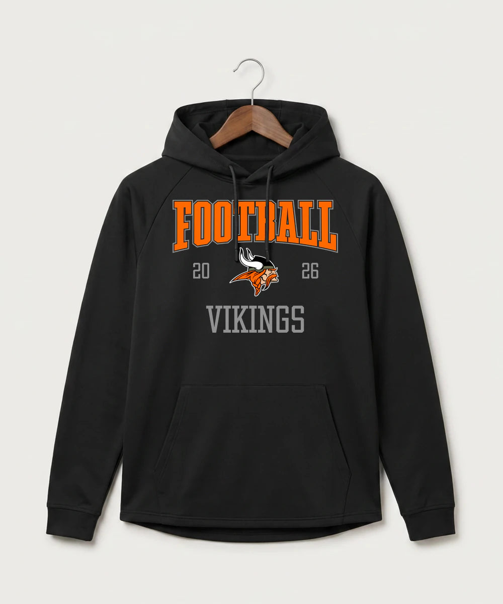 Littlefork Big Falls High School Football (Boys) - Black Hoodie - Full Front
