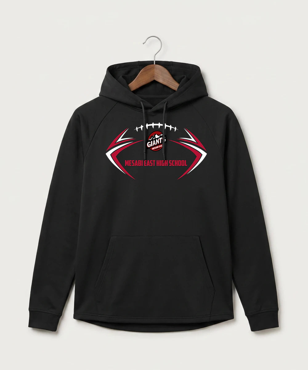 Mesabi East High School Football (Boys) - Black Hoodie - Full Front