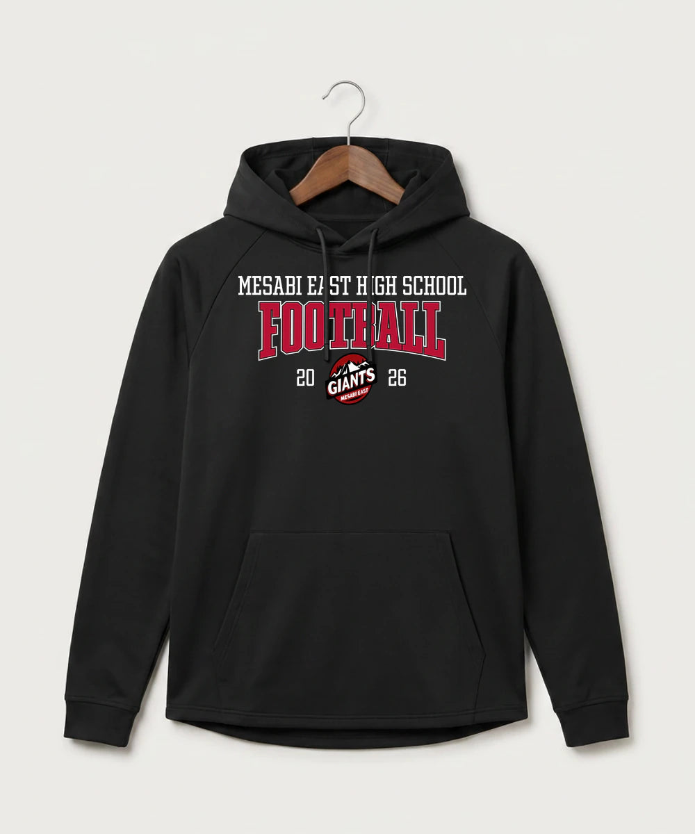 Mesabi East High School Football (Boys) - Black Hoodie - Full Front