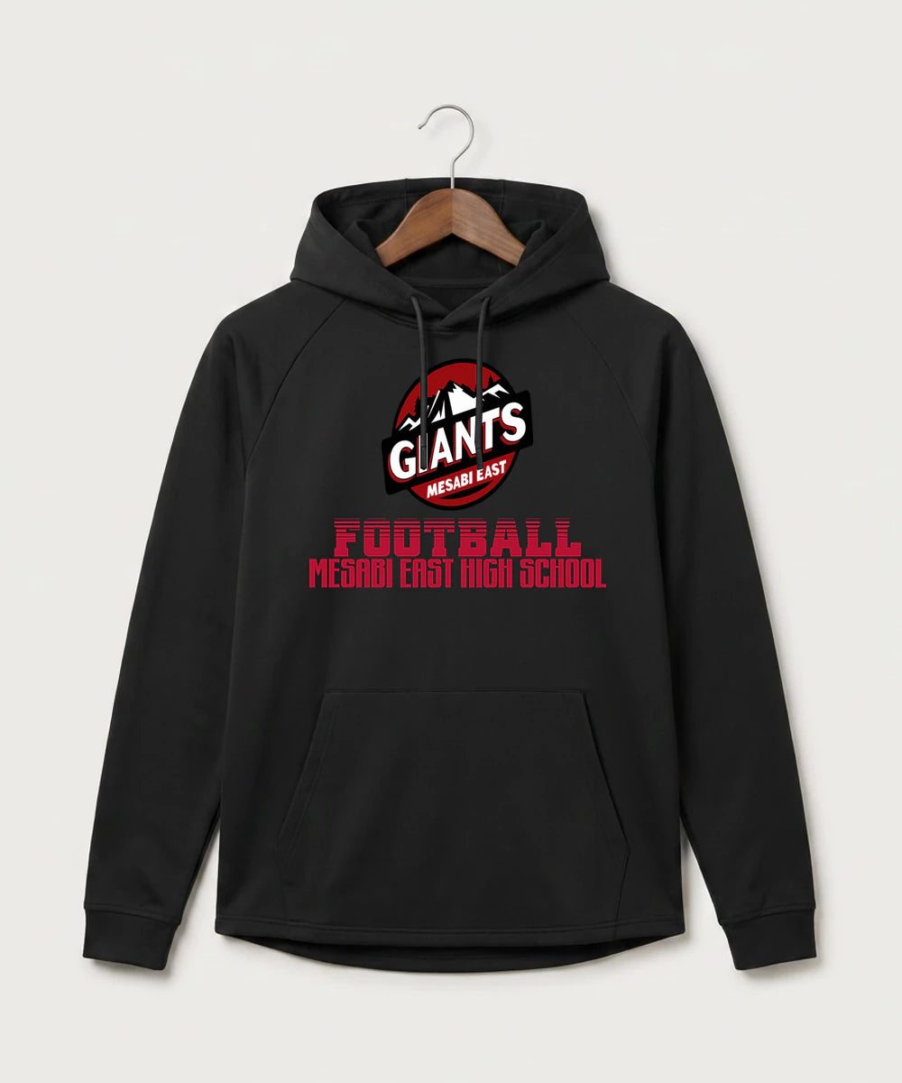 Mesabi East High School Football (Boys) - Black Hoodie - Full Front