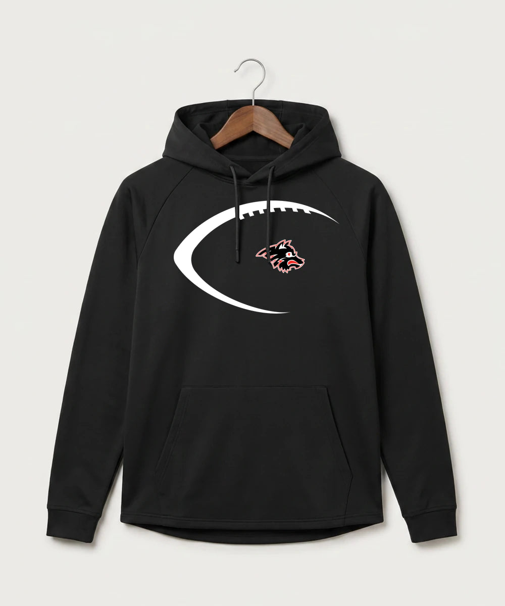 Milaca High School Football (Boys) - Black Hoodie - Full Front