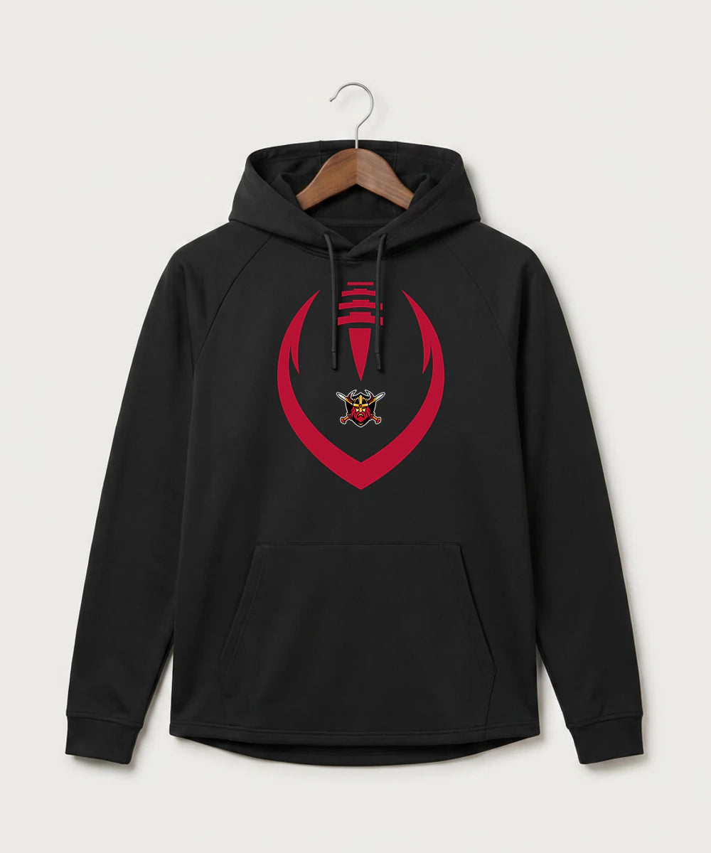 Mille Lacs High School Football (Boys) - Black Hoodie - Full Front