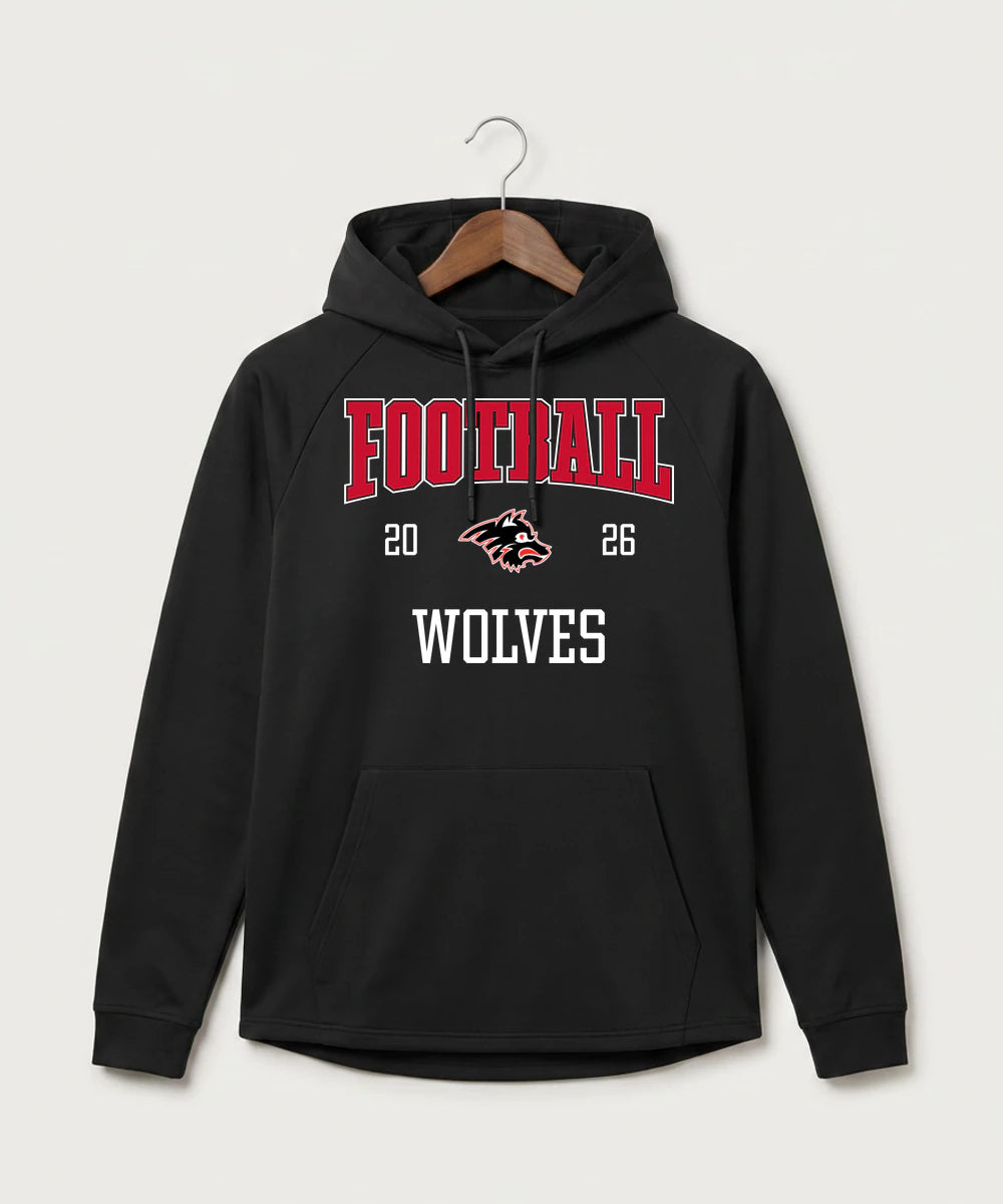Milaca High School Football (Boys) - Black Hoodie - Full Front