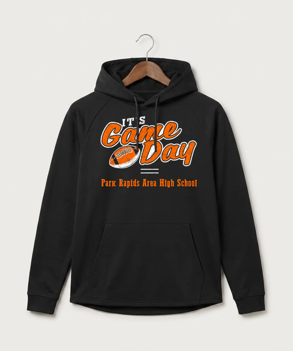 Park Rapids Area High School Football (Boys) - Black Hoodie - Full Front