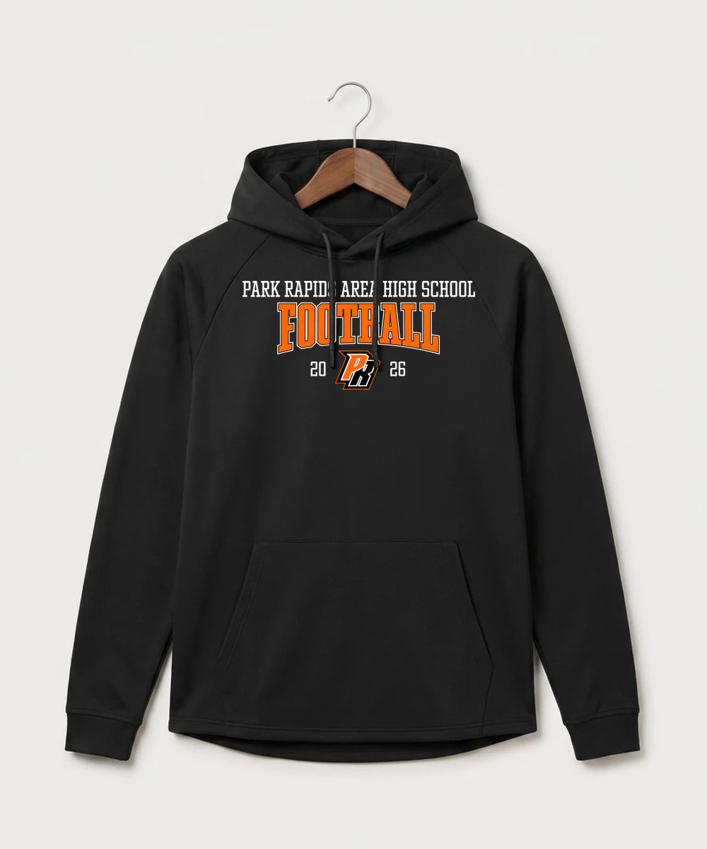 Park Rapids Area High School Football (Boys) - Black Hoodie - Full Front