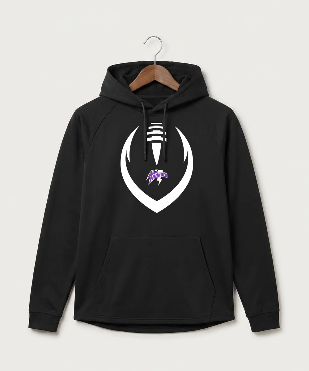 Polk County West Football (Boys) - Black Hoodie - Full Front