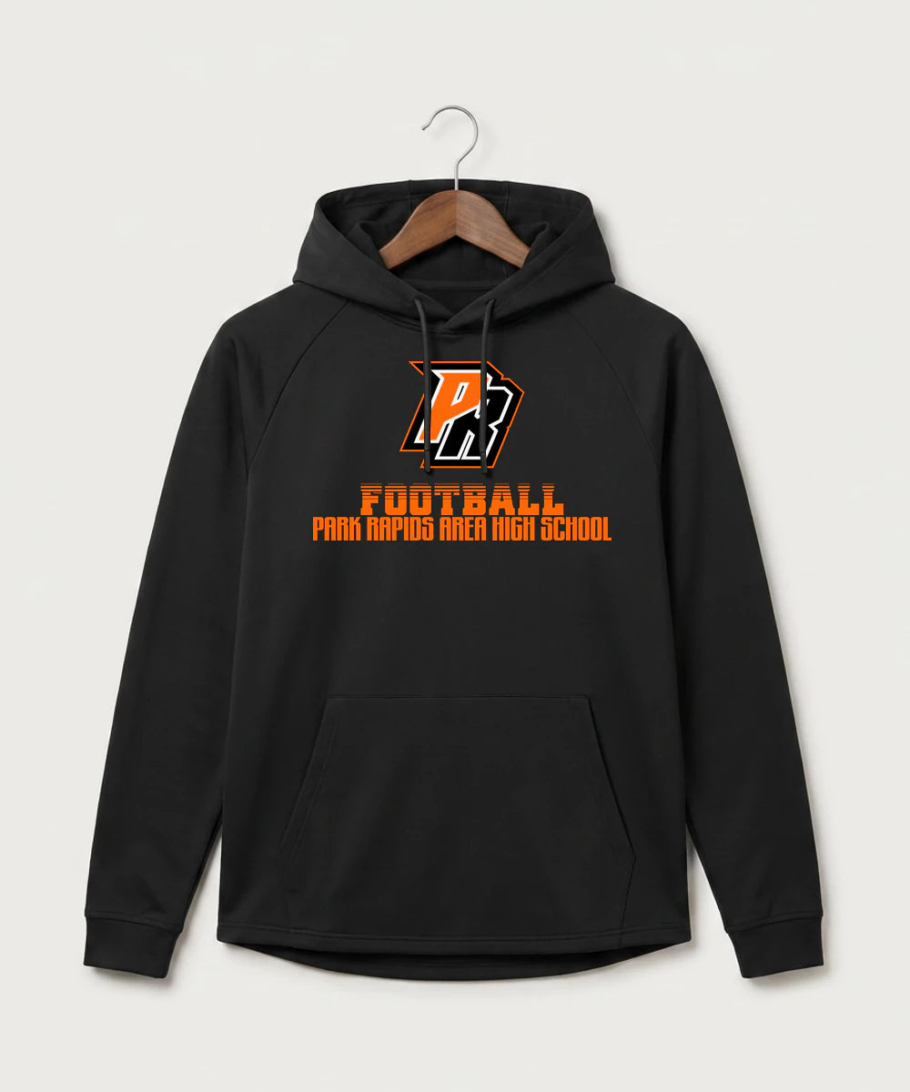 Park Rapids Area High School Football (Boys) - Black Hoodie - Full Front