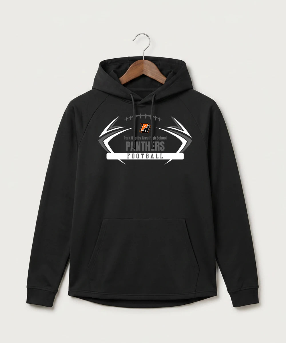 Park Rapids Area High School Football (Boys) - Black Hoodie - Full Front