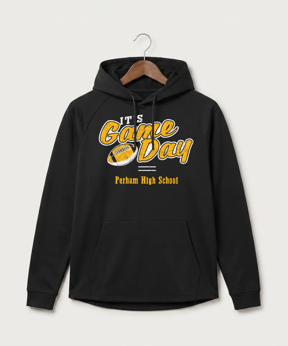 Perham High School Football (Boys) - Black Hoodie - Full Front