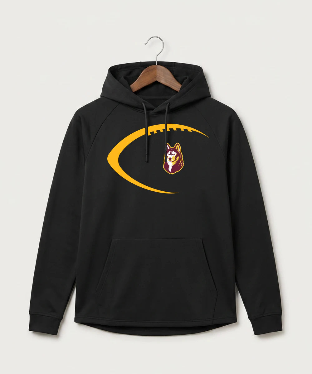 Pillager High School Football (Boys) - Black Hoodie - Full Front