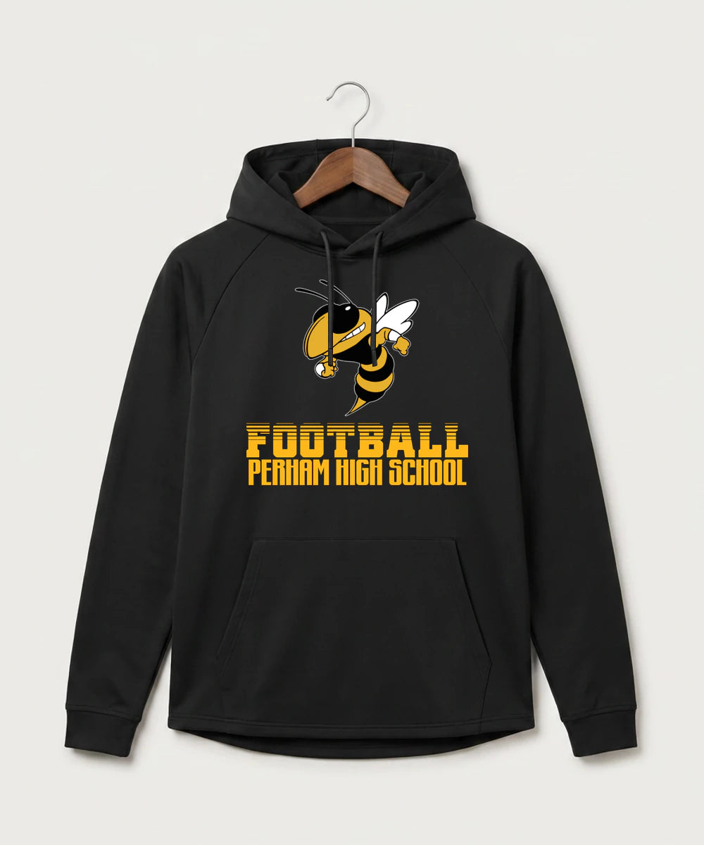 Perham High School Football (Boys) - Black Hoodie - Full Front