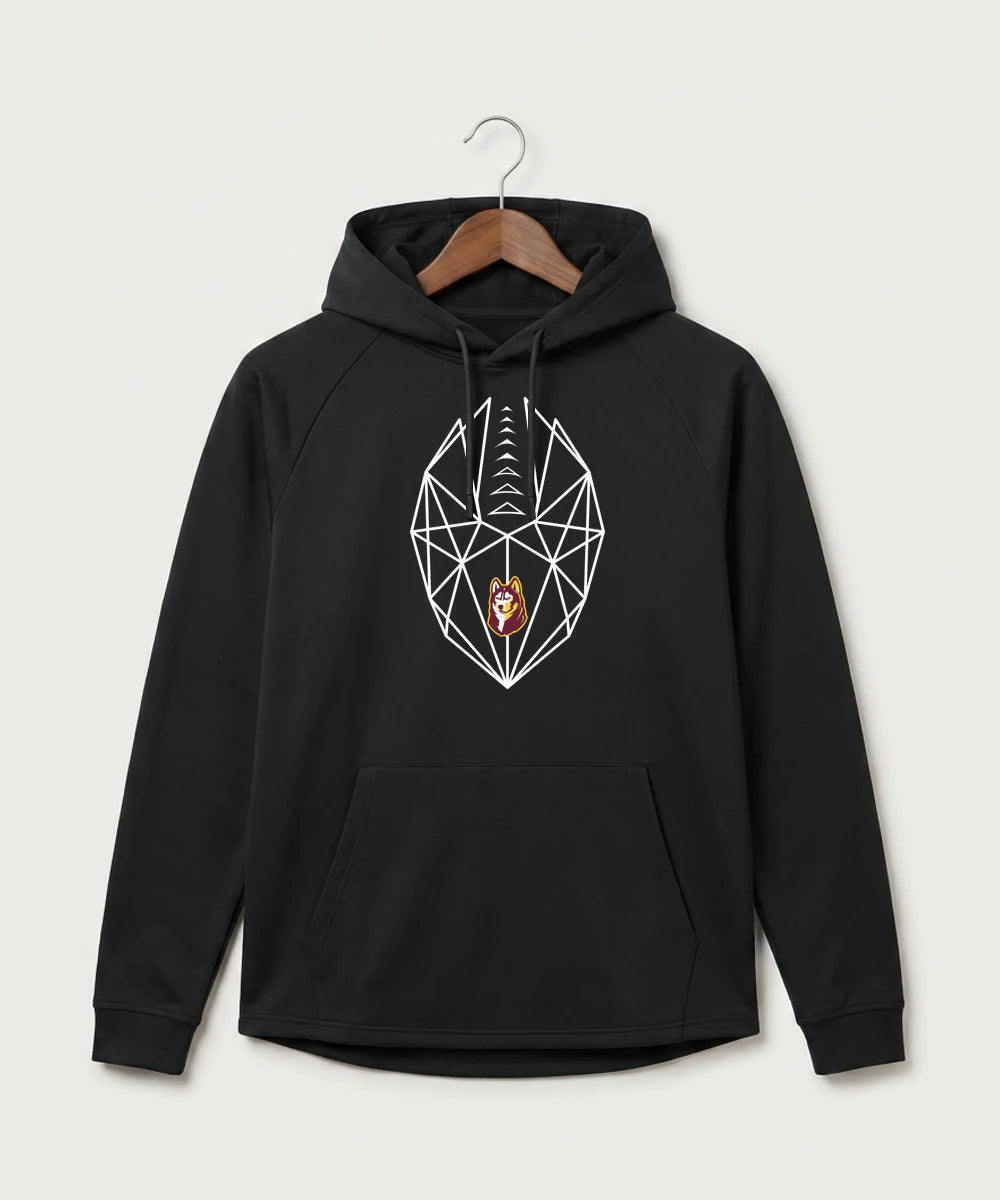 Pillager High School Football (Boys) - Black Hoodie - Full Front