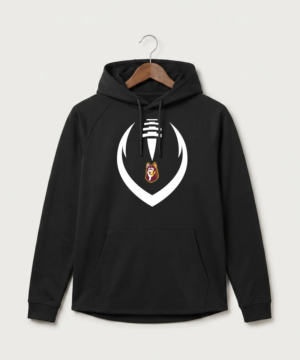 Pillager High School Football (Boys) - Black Hoodie - Full Front