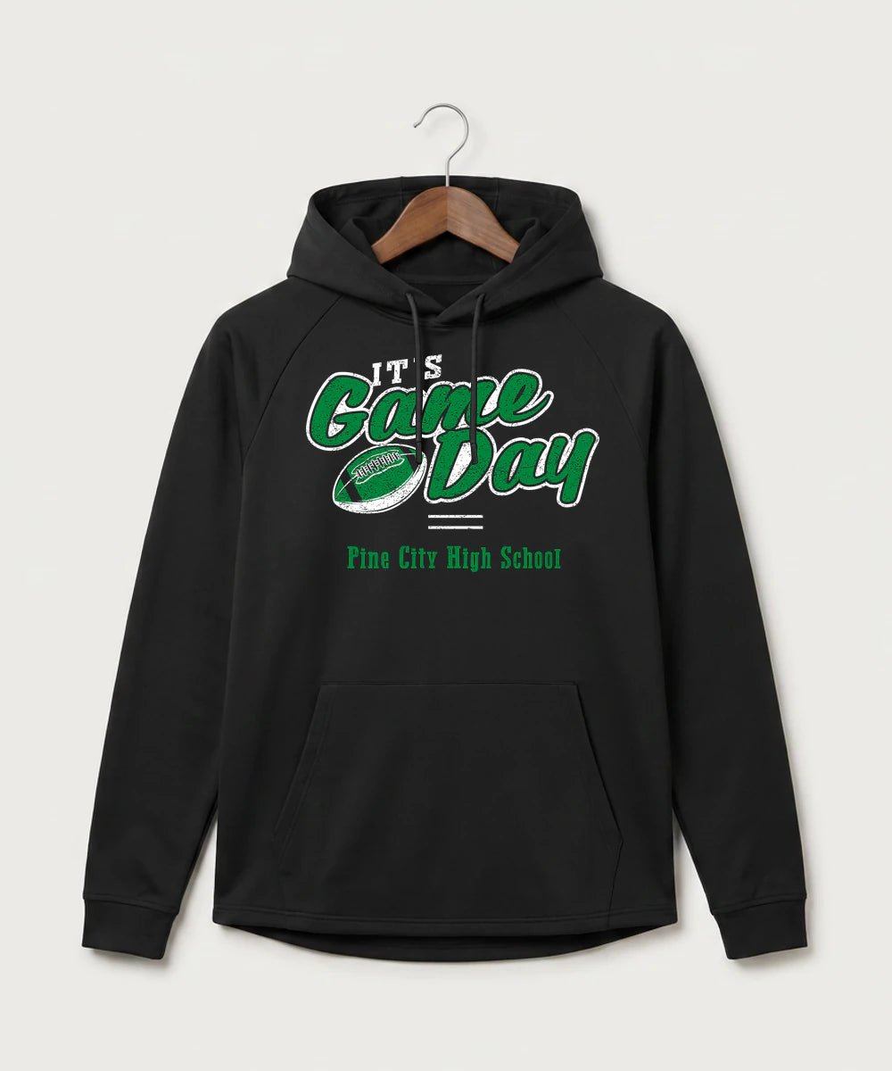 Pine City High School Football (Boys) - Black Hoodie - Full Front