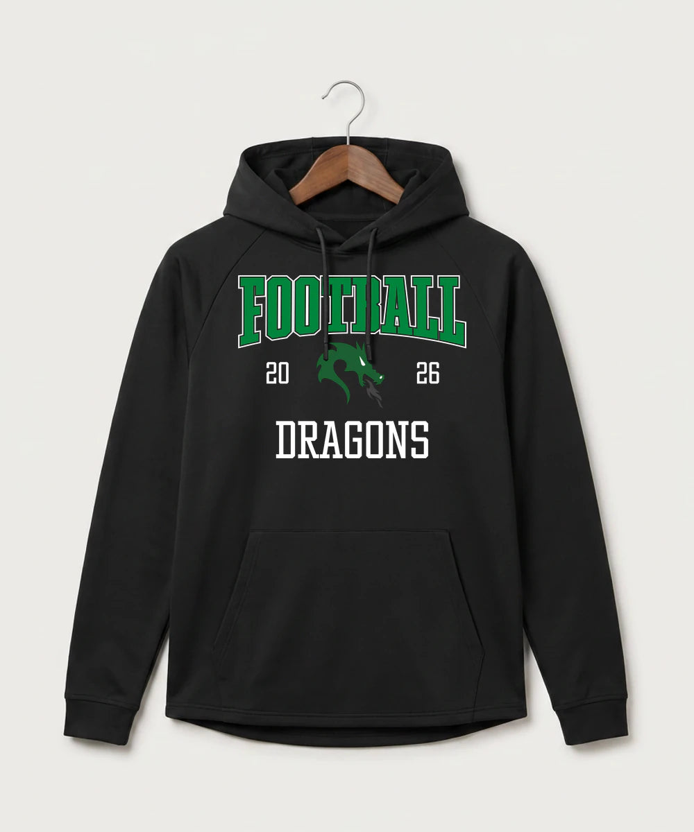 Pine City High School Football (Boys) - Black Hoodie - Full Front