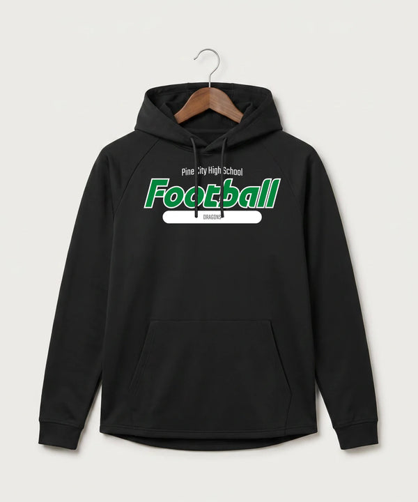 Pine City High School Football (Boys) - Black Hoodie - Full Front