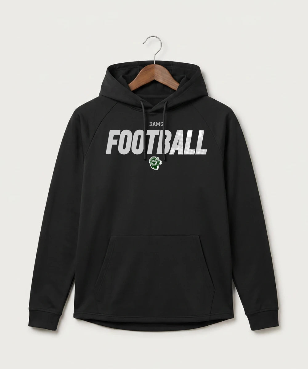 Roseau High School Football (Boys) - Black Hoodie - Full Front
