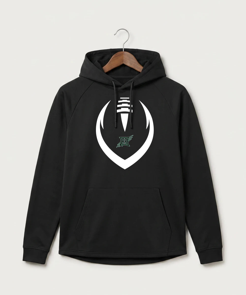 Rock Ridge High School Football (Boys) - Black Hoodie - Full Front