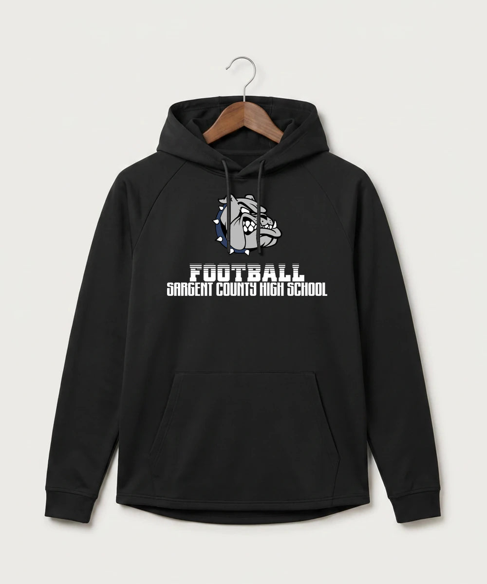Sargent County High School Football (Boys) - Black Hoodie - Full Front